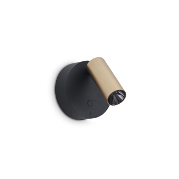 Aplica de perete LED ELF negru Ideal Lux 347486, 3W