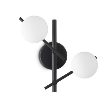 Aplica de perete ATLAS negru Ideal Lux 365077, 2xG9