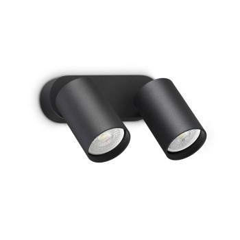 Aplica de perete DYNAMITE negru Ideal Lux 367385, 2xGU10