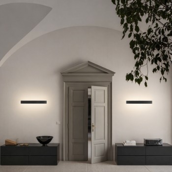 Aplica de perete LED ZIG ZAG negru Ideal Lux 369556, 30W