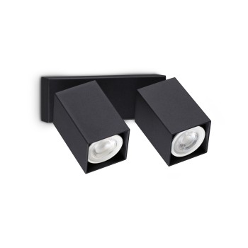 Aplica de perete DYNAMITE negru Ideal Lux 371238, 2xGU10