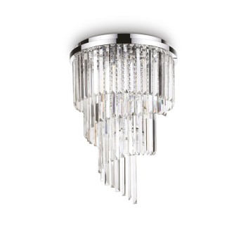 Plafoniera CARLTON crom Ideal Lux 168937, D50 cm, 12xE14