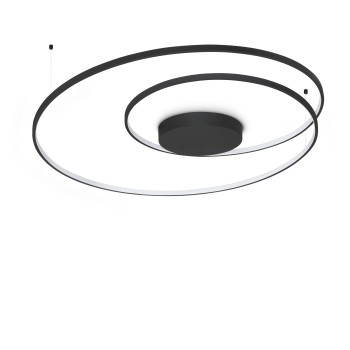 Plafoniera LED OZ negru Ideal Lux 364995, D100 cm, 75W