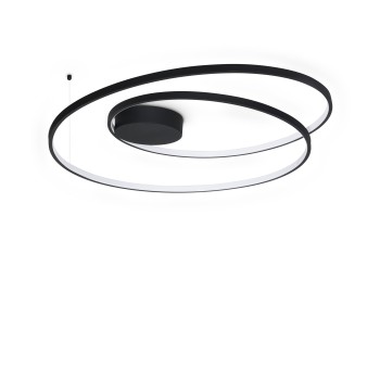 Plafoniera LED OZ negru Ideal Lux 365053, D80 cm, 52W