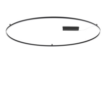 Plafoniera LED ORACLE SLIM negru Ideal Lux 370316, D150 cm, 81W
