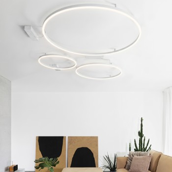 Plafoniera LED ORACLE SLIM alb Ideal Lux 370361, D150 cm, 81W