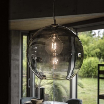 Pendul NEMO fumuriu Ideal Lux 250359, D40 cm, 1xE27