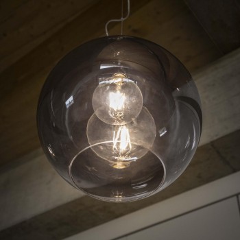 Pendul NEMO fumuriu Ideal Lux 250359, D40 cm, 1xE27