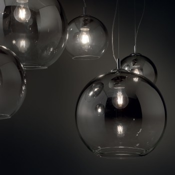 Pendul NEMO fumuriu Ideal Lux 250359, D40 cm, 1xE27