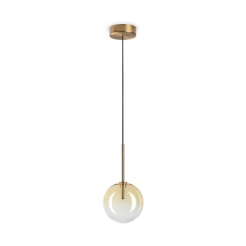 Pendul EQUINOXE fumuriu Ideal Lux 345345, D15 cm, 1xG4