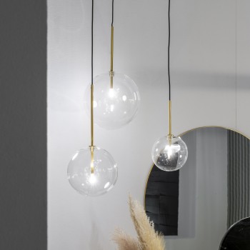 Pendul EQUINOXE fumuriu Ideal Lux 345352, D20 cm, 1xG4