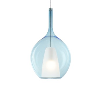 Pendul KALIQUE albastru deschis Ideal Lux 359694, D28 cm, 1xE27