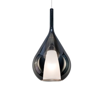 Pendul KALIQUE fumuriu Ideal Lux 359724, D28 cm, 1xE27
