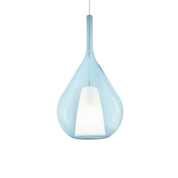 Pendul KALIQUE albastru deschis Ideal Lux 359816, D28 cm, 1xE27
