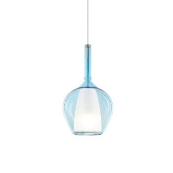Pendul KALIQUE albastru deschis Ideal Lux 359960, D18 cm, 1xE27