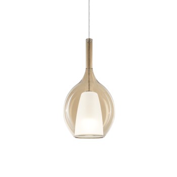 Pendul KALIQUE chihlimbar Ideal Lux 360003, D18 cm, 1xE27