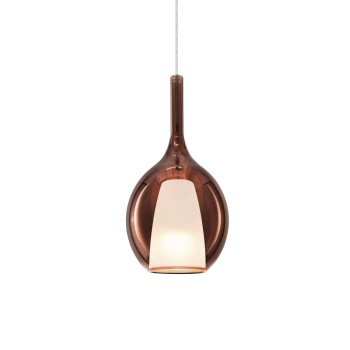 Pendul KALIQUE cupru Ideal Lux 360027, D18 cm, 1xE27