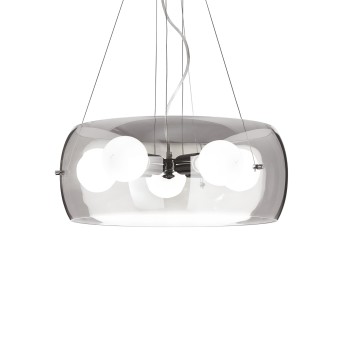 Lustra AUDI-10 fumuriu Ideal Lux 103983, D48.5 cm, 5xE27