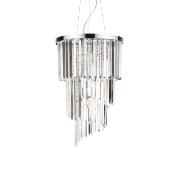 Lustra CARLTON crom Ideal Lux 117737, D40 cm, 8xE14