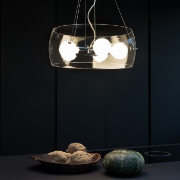 Lustra AUDI-10 fumuriu Ideal Lux 103983, D48.5 cm, 5xE27