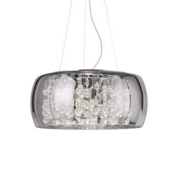Lustra AUDI-80 fumuriu Ideal Lux 197654, D50 cm, 8xG9