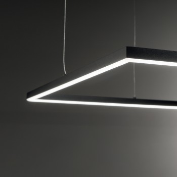 Lustra LED ORACLE SLIM negru Ideal Lux 259161, 50x50 cm, 33W