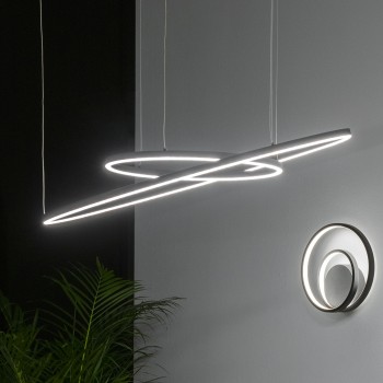 Lustra LED ORACLE SLIM negru Ideal Lux 304427, D90 cm, 42W