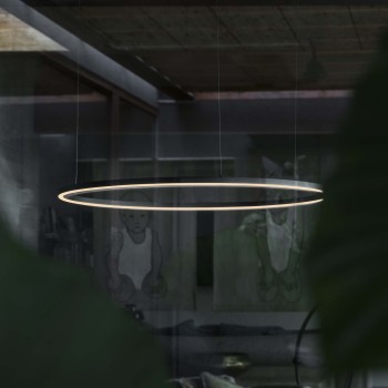 Lustra LED ORACLE SLIM negru Ideal Lux 304427, D90 cm, 42W