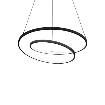 Lustra LED OZ negru Ideal Lux 304557, D60 cm, 48W
