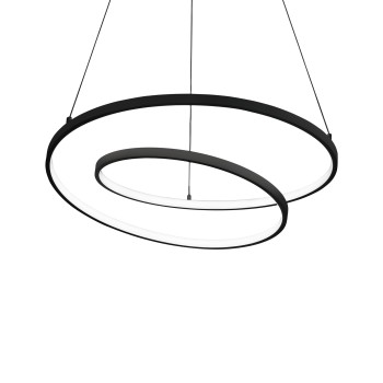 Lustra LED OZ negru Ideal Lux 304588, D80 cm, 55W