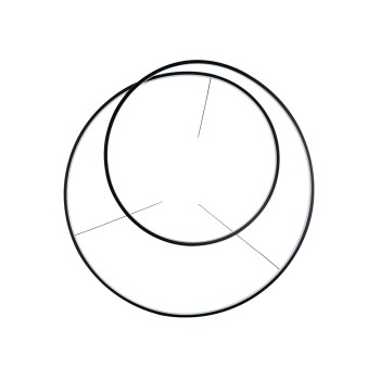 Lustra LED OZ negru Ideal Lux 304588, D80 cm, 55W