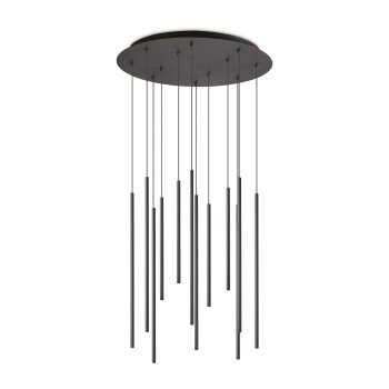 Lustra LED LOOK negru Ideal Lux 341095, D60 cm, 19W