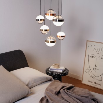 Lustra LED GALAXY alb Ideal Lux 342993, D25 cm, 29W