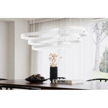 Lustra LED WAVES alb Ideal Lux 345239, 94.2x45.1 cm, 37W