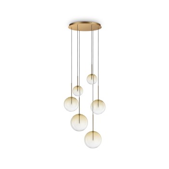 Lustra EQUINOXE fumuriu Ideal Lux 345406, D65 cm, 6xG4