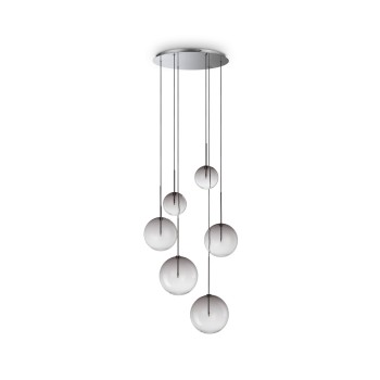 Lustra EQUINOXE fumuriu Ideal Lux 345413, D65 cm, 6xG4