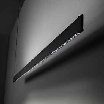 Lustra LED STEEL negru Ideal Lux 348391, 120x6 cm, 35W