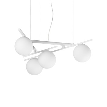 Lustra ATLAS alb Ideal Lux 352046, D62 cm, 4xG9