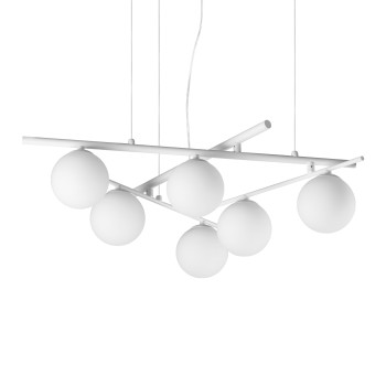 Lustra ATLAS alb Ideal Lux 352053, D80 cm, 6xG9