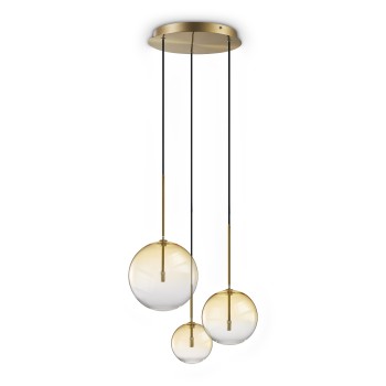 Lustra EQUINOXE fumuriu Ideal Lux 364827, D42 cm, 3xG4