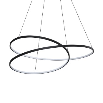 Lustra LED OZ negru Ideal Lux 364896, D100 cm, 75W