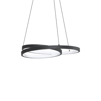 Lustra LED OZ negru Ideal Lux 364957, D40 cm, 38W