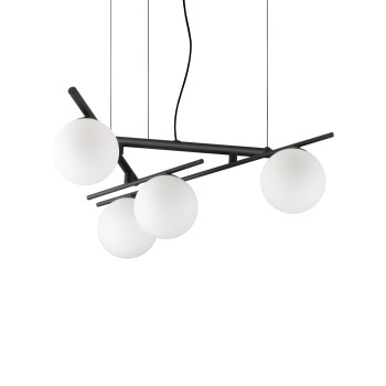 Lustra ATLAS negru Ideal Lux 365091, D62 cm, 4xG9