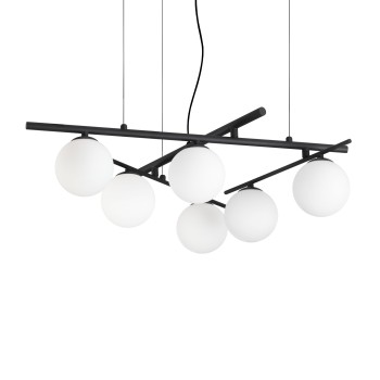 Lustra ATLAS negru Ideal Lux 365114, D80 cm, 6xG9