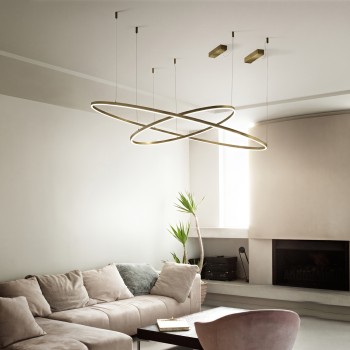 Lustra LED ORACLE SLIM alama Ideal Lux 370446, D70 cm, 37W