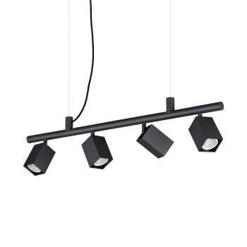 Lustra DYNAMITE negru Ideal Lux 371382, L76 cm, 4xGU10