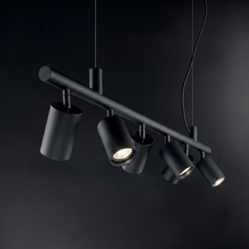 Lustra DYNAMITE negru Ideal Lux 371382, L76 cm, 4xGU10