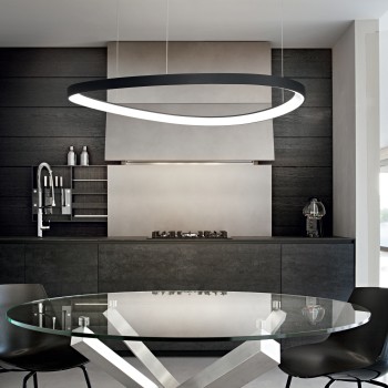 Lustra LED GEMINI negru Ideal Lux 372136, 42.5x42.5 cm, 36W