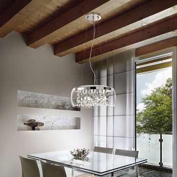 Lustra AUDI-80 transparent Ideal Lux 031743, D40 cm, 5xG9