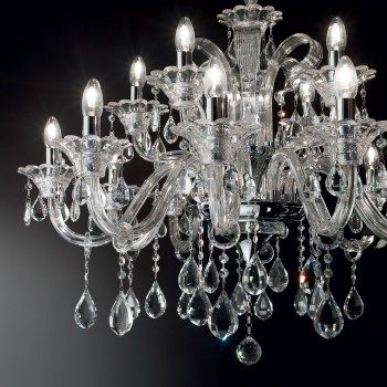 Candelabru COLOSSAL transparent Ideal Lux 114170, D95 cm, 15xE14